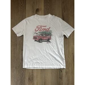 Abercrombie & Fitch Ford Bronco Graphic T Shirt White Small Boyfriend Fit